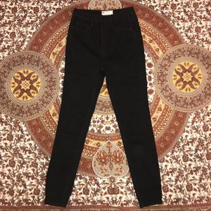 FREE PEOPLE jet black high waisted skinny jean